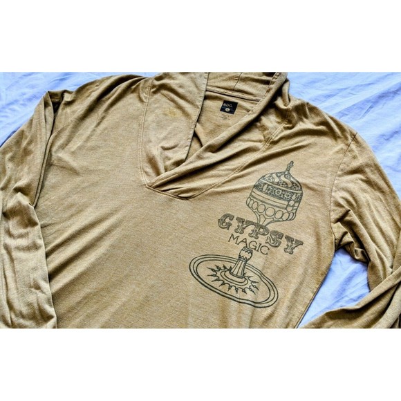 BDG GYPSY MAGIC Long Sleeve Women's Shirt Size Large Shawl Collar USA - Picture 3 of 6